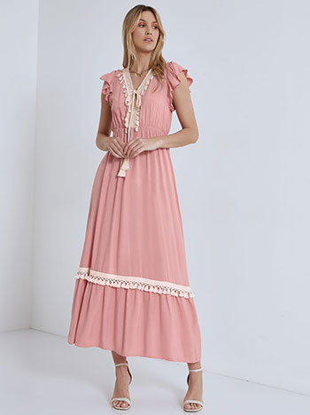 Celestino Maxi φόρεμα με φουντάκια SM9856.8277+5