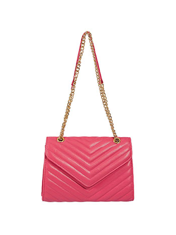 Quilted bag in fuchsia - Pose1