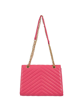 Quilted bag in fuchsia - Pose2