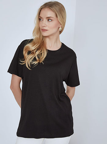 Unisex cotton T-shirt in black