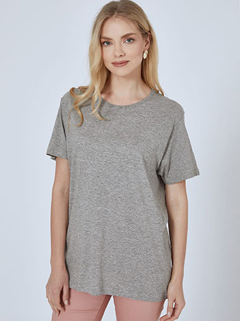 Μπλούζες/T-shirts Unisex μελανζέ T-shirt με βαμβάκι SM9898.4151+1