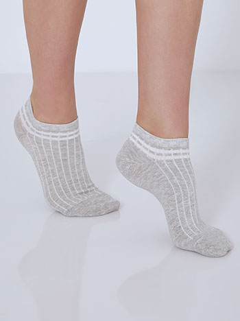 Celestino Σετ με 3 ζευγάρια κάλτσες με διπλή ρίγα SM9999.0047+3