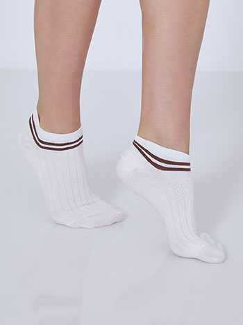 Σετ με 3 ζευγάρια κάλτσες με διπλή ρίγα SM9999.0047+5