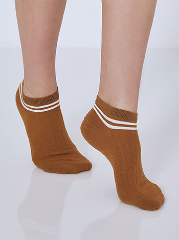 Celestino Σετ με 3 ζευγάρια κάλτσες με διπλή ρίγα SM9999.0047+8