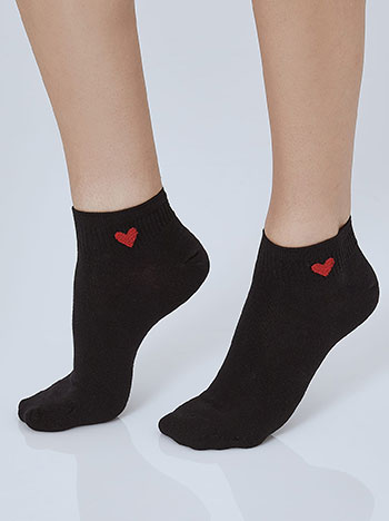 Celestino Σετ με 3 ζευγάρια κάλτσες με καρδιά SM9999.0061+1