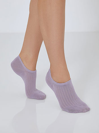 Σετ με 3 ζευγάρια κοντές κάλτσες με ανάγλυφες ρίγες SM9999.0063+1