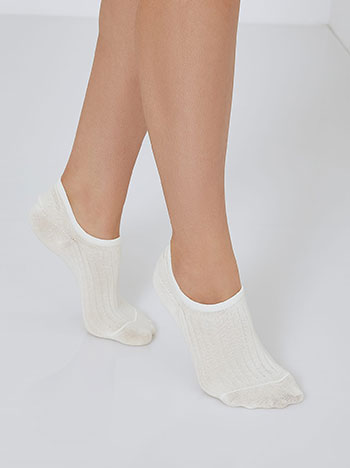 Celestino Σετ με 3 ζευγάρια κοντές κάλτσες με ανάγλυφες ρίγες SM9999.0063+3