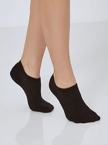 Celestino Σετ με 3 ζευγάρια κοντές κάλτσες με ανάγλυφες ρίγες SM9999.0063+6
