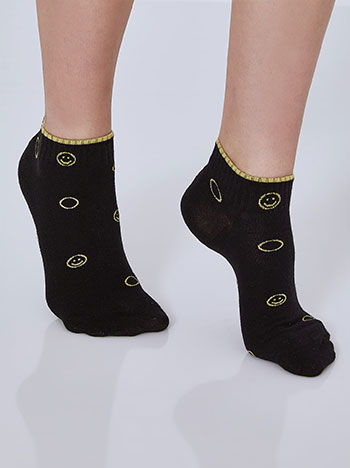 Celestino Σετ με 3 ζευγάρια κοντές κάλτσες με σχέδια SM9999.0069+1