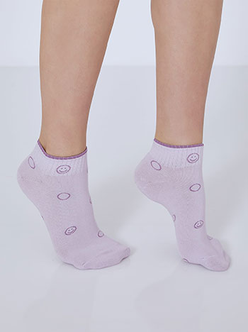 Celestino Σετ με 3 ζευγάρια κοντές κάλτσες με σχέδια SM9999.0069+3