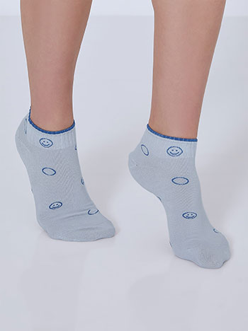 Σετ με 3 ζευγάρια κοντές κάλτσες με σχέδια SM9999.0069+7 Celestino