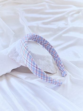 Headband plaid in sky blue
