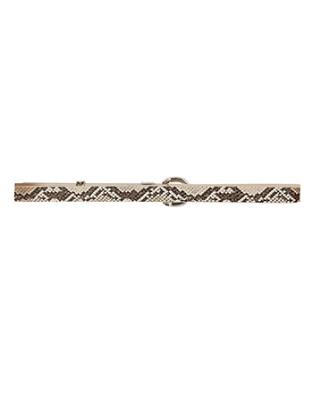 Belt in snake print in beige - Pose2
