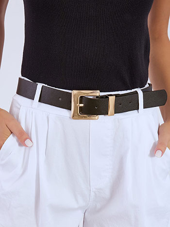 Belt leather effect in black