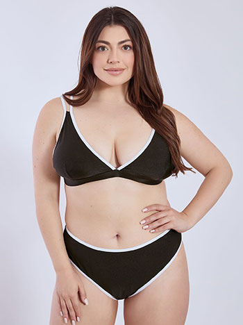 Bikini set in two-tone in black white