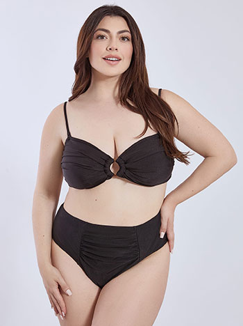 Μπικίνι τοπ με κρίκο σε μαύρο