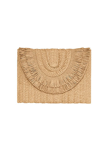 Clutch in dark beige - Pose1
