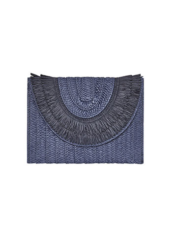 Clutch in dark blue - Pose1