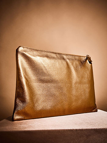 Bag metallic in bronze - Pose0