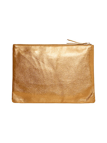 Bag metallic in bronze - Pose1