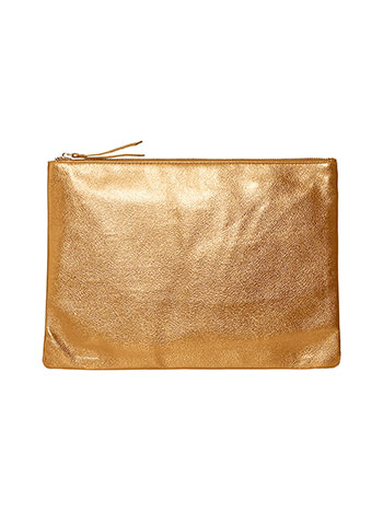Bag metallic in bronze - Pose2