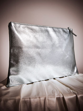 Bag metallic in silver - Pose0