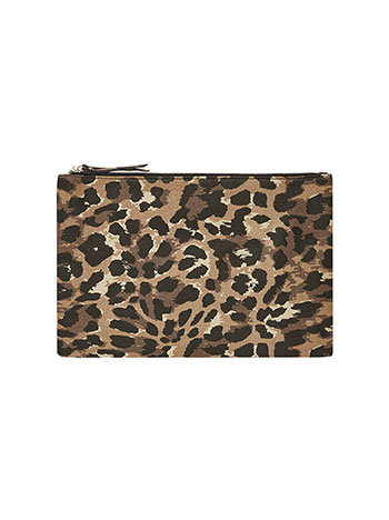 Bag leopard denim in beige - Pose2