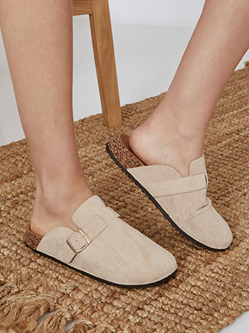 Shoes suede like in beige - Pose0