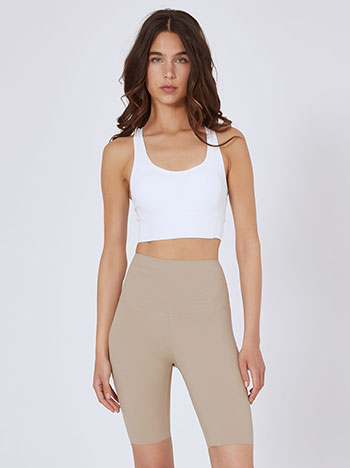 Cyclist leggings in dark beige