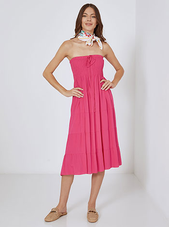 Dress skirt with cotton in fuchsia