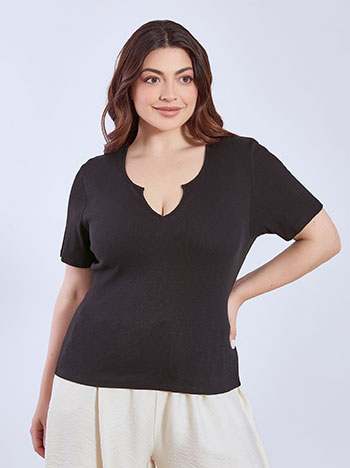Top rib in black