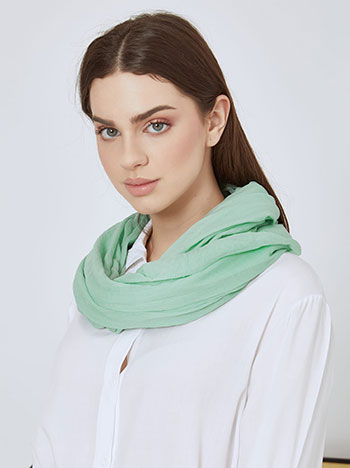 Scarf semi-sheer in light green