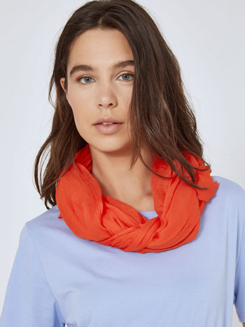 Scarf semi-sheer in light red