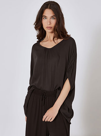 Top long viscose in black