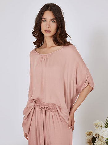 Top long viscose in dusty pink