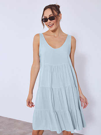 Dress mini sleeveless in sky blue