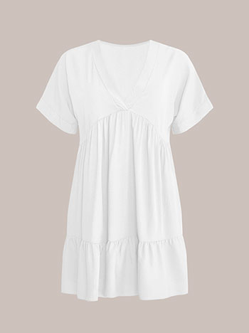 Dress cotton mini in white - Pose2