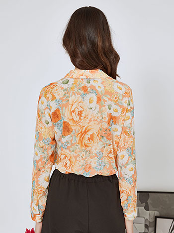 Shirt floral in orange - Pose1