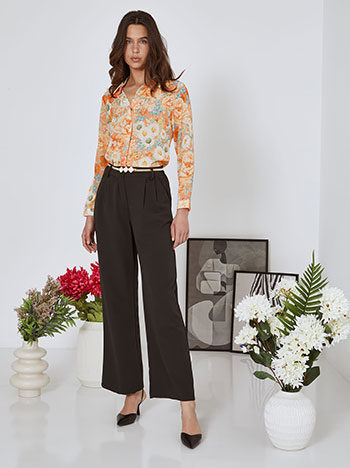 Shirt floral in orange - Pose3