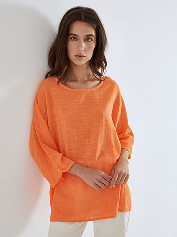 Top cotton oversized in orange