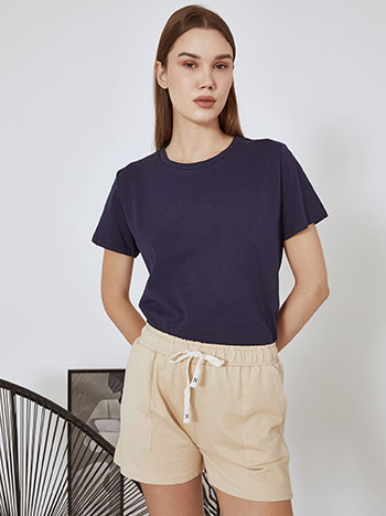 Shorts cotton in beige - Pose0