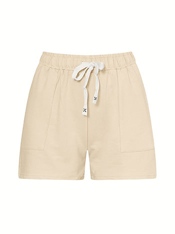 Shorts cotton in beige - Pose1