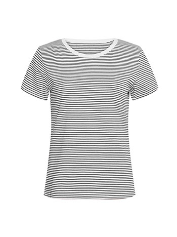 T-shirt ριγέ σε λευκό - Pose2