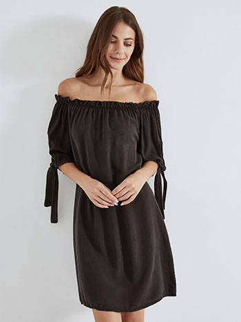 Dress mini off the shoulder in black