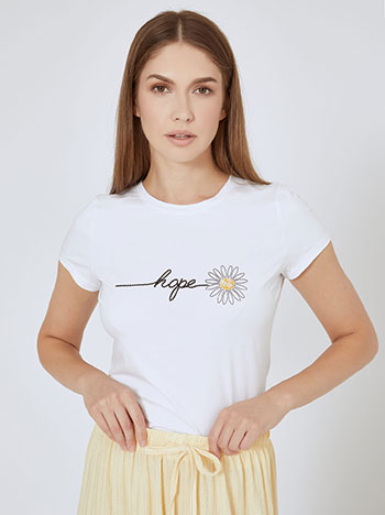 T-shirt hope σε λευκό