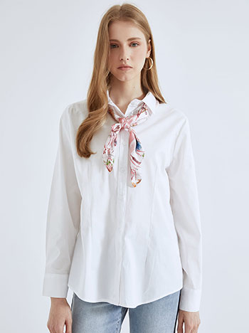 Πουκάμισο με βαμβάκι σε λευκό