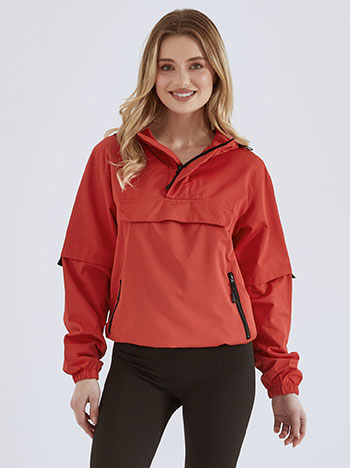 Jacket windproof in red