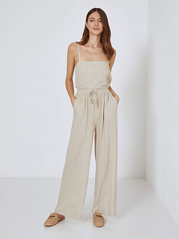 【新品未使用】ohotoro Chic Stripe Pants beige 838041_Z7AUF_2049_001_100_0000