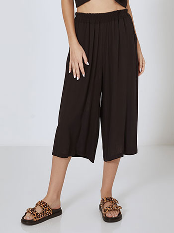 Culottes monochrome viscose in black