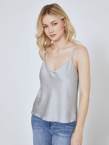 Lingerie satin in grey